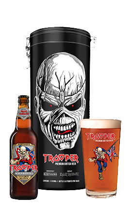 Iron Maiden's Trooper Beer & Glass Gift Metal Tin